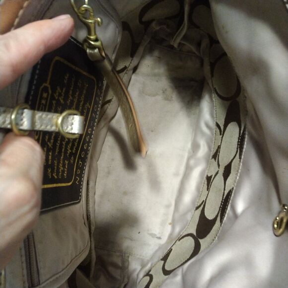 Signature Coach Tote Bag Satchel Brown Handbag No J0668-10124 - Picture 14 of 14